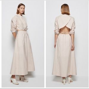 Worn once Jonathan Simkhai Striped Open Back Maxi Shirt Dress